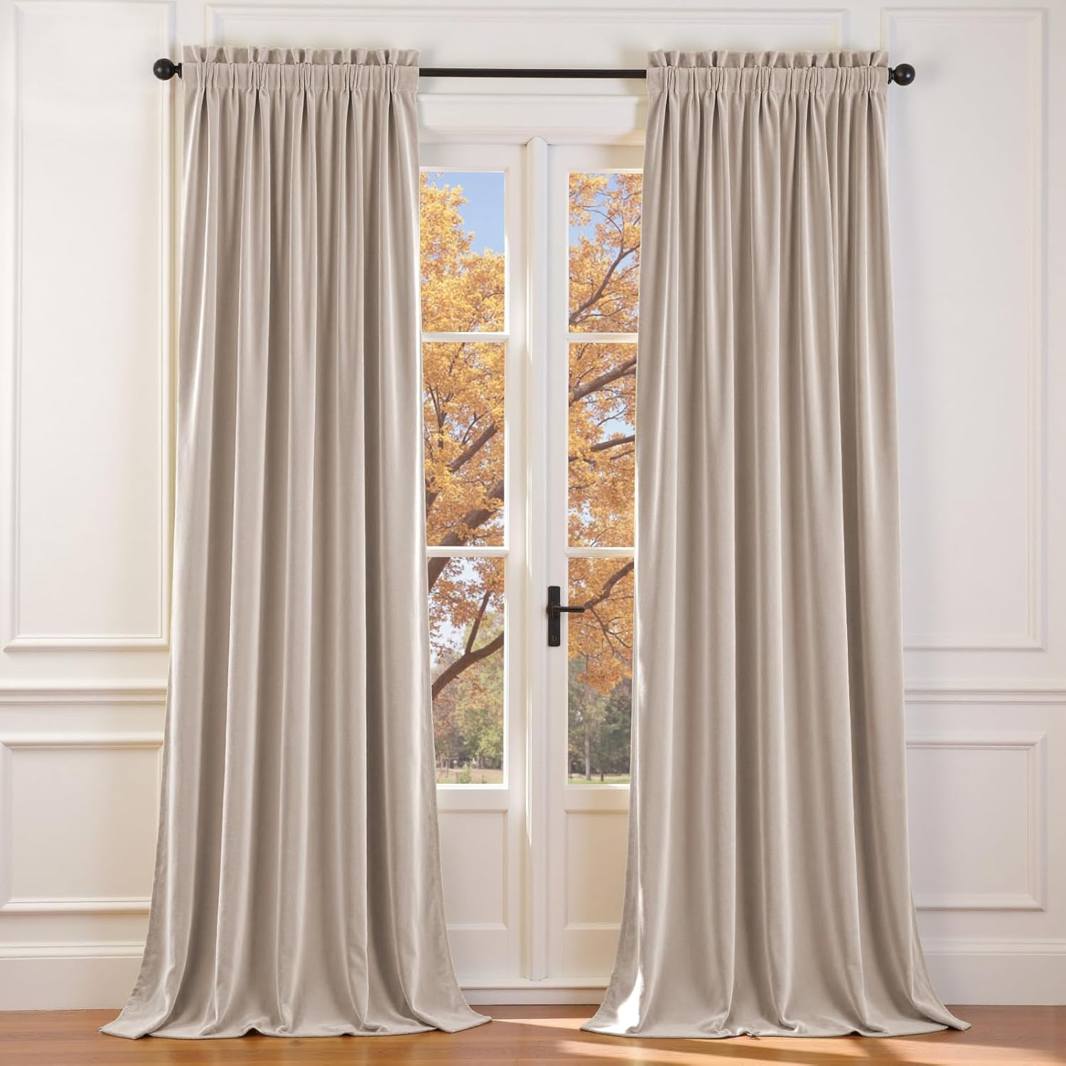 Lazzzy Velvet Curtains for Bedroom Living Room Privacy Decor