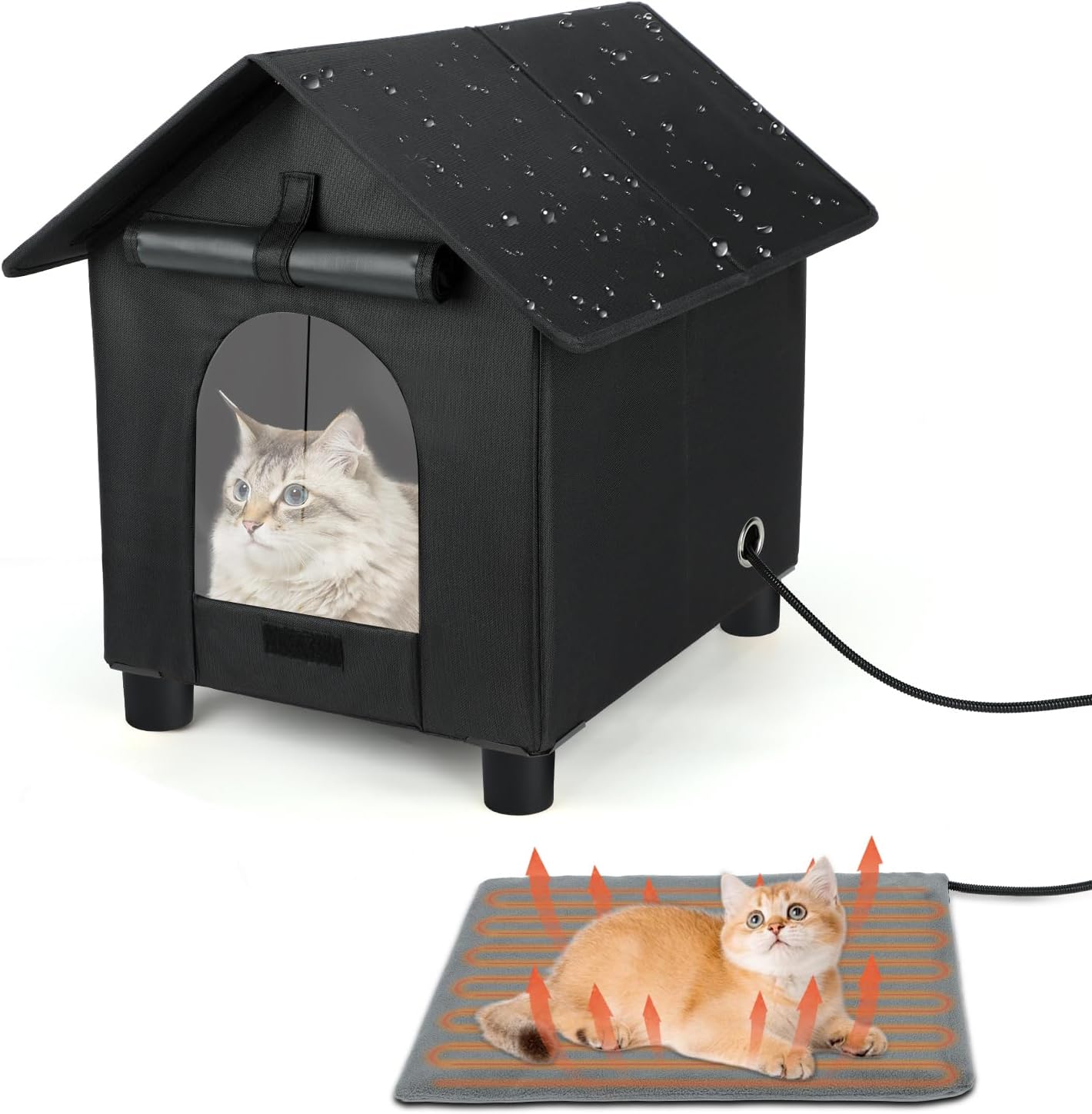 Heated Cat Houses for Winter: Elevated Outdoor Shelter for Cats