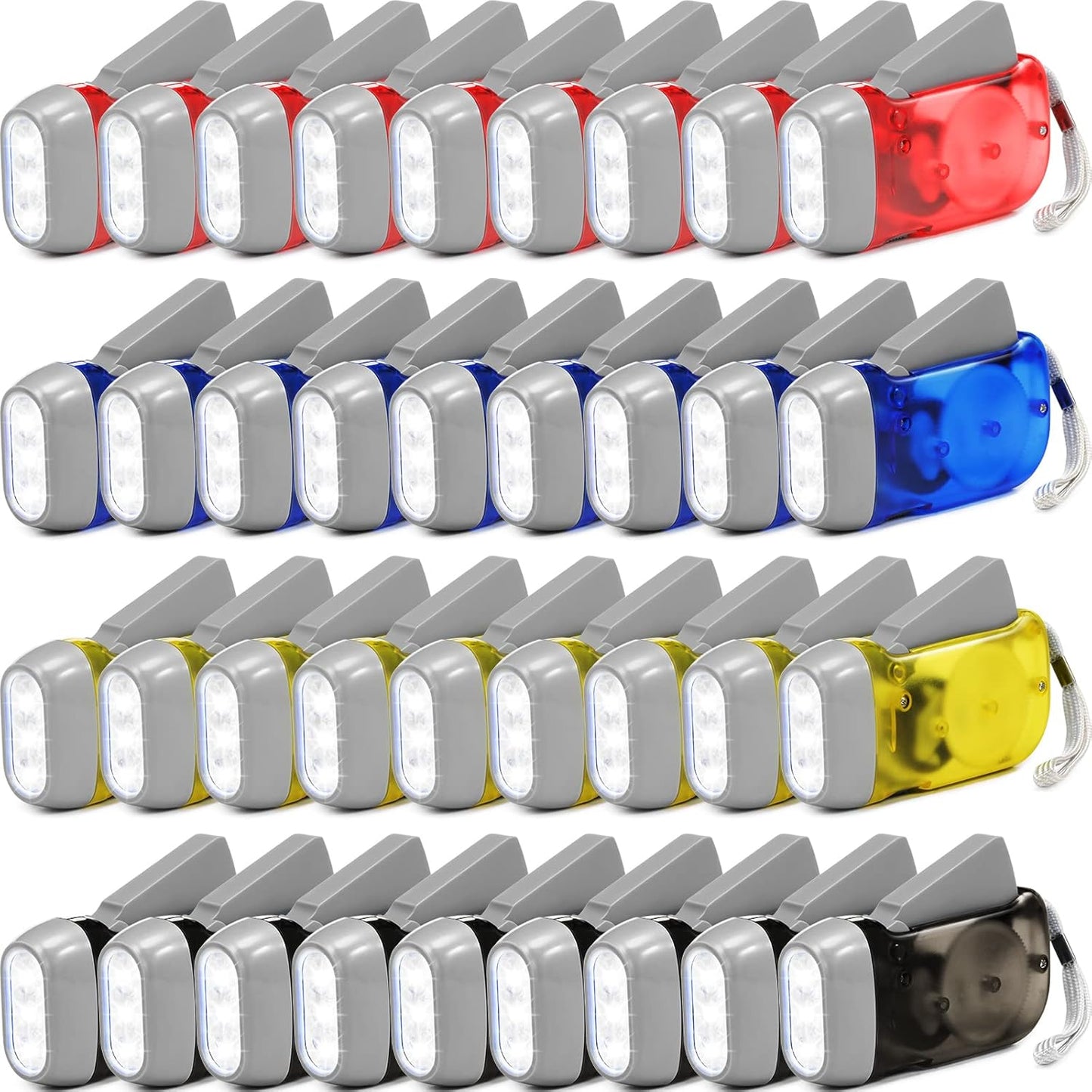 Treela 36 Pcs Hand Crank Flashlights for Christmas Gifts