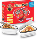 PIZZA PACK 2 Pack White Reusable Pizza Slice Container - Collapsible