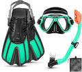 Snorkeling Gear for Kids Ages 3-14 - 4 in 1 Compact Set