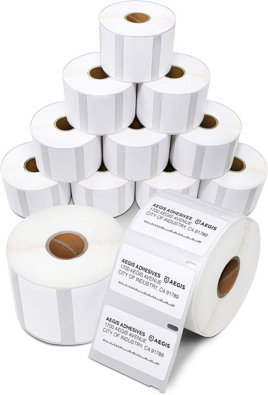 Aegis Adhesives Direct Thermal Labels for DYMO 30334 Printers