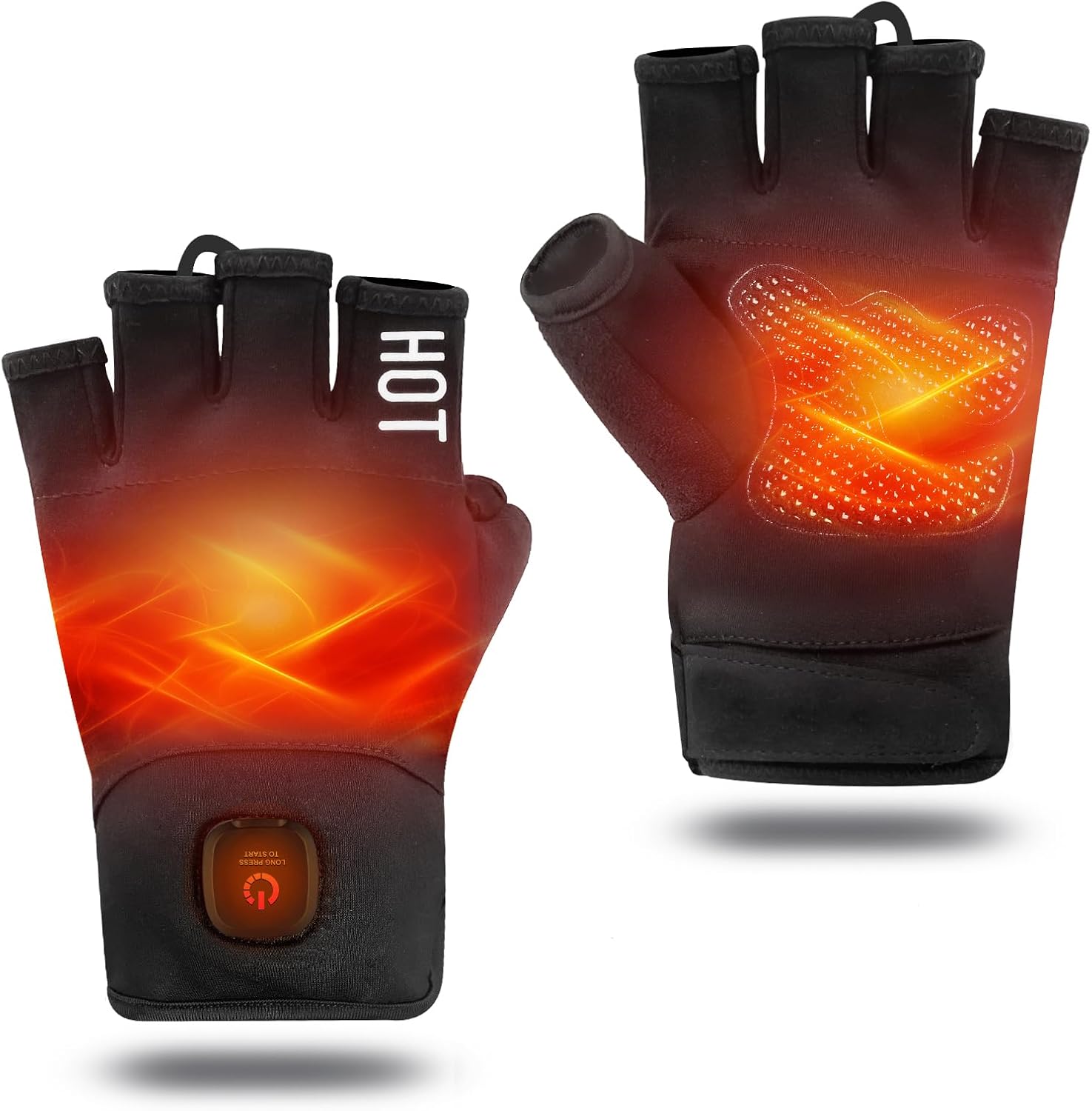 Heated Fingerless Gloves for Winter Cold Weather Comfort