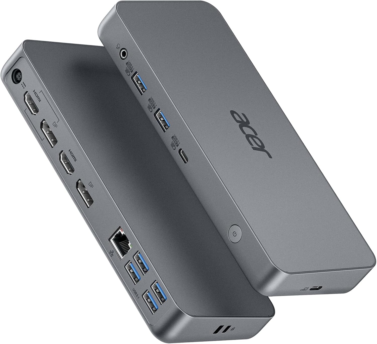 Acer 14-in-1 Triple Display Dock: 4K HDMI, DisplayPort, Fast Data, Ethernet, Audio, 60W Charging