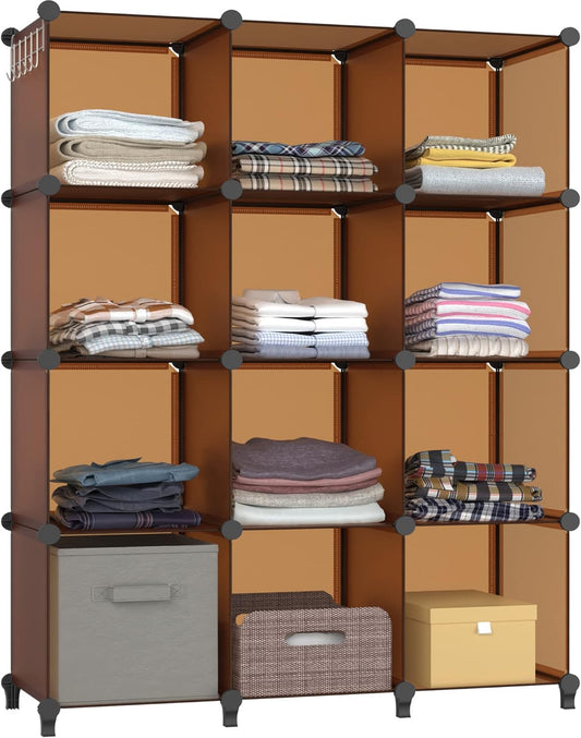 HOMIDEC Closet Organizer: Versatile 12-Cube Storage Solution