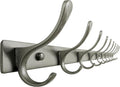 Wall Mount Coat Rack 10 Hooks - Heavy Duty Matte Grey