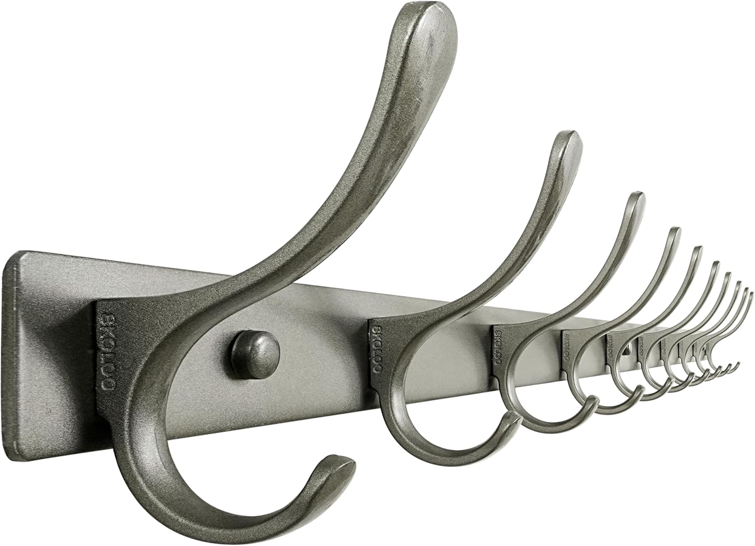 SKOLOO Wall Mounted Coat Rack with 10 Hooks for Heavy Duty Use