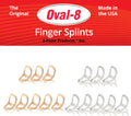 Oval-8 Finger Splints Multi-Size Pack of 5 - Support for Trigger
