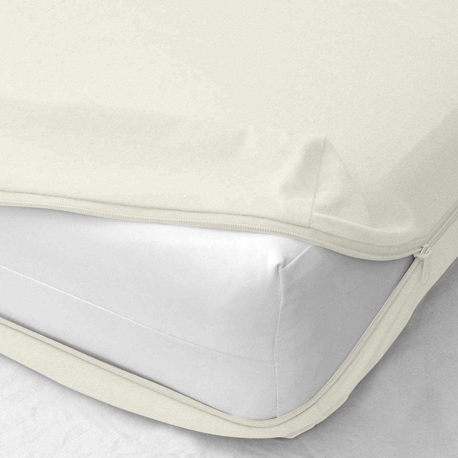 Zipper Fitted Sheet King Size with Deep Pockets for Comfort