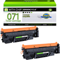 greencycle 071 Compatible Black Toner Cartridge 2-Pack - Reliable High