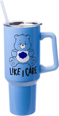 Silver Buffalo Grumpy Bear 40oz Stainless Steel Tumbler - Keeps Drinks