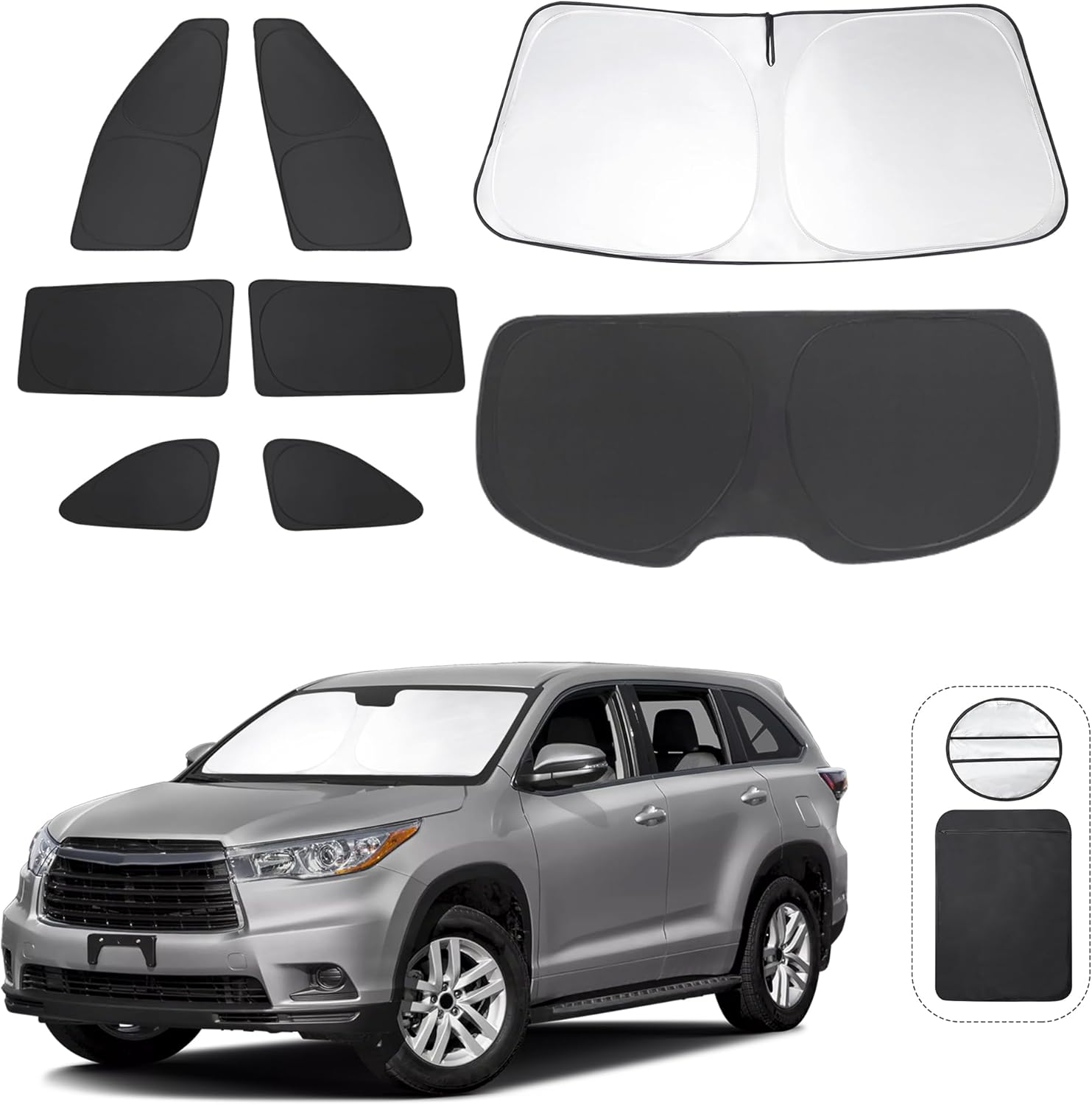 Custom Fit Window Shades for Toyota Highlander 2014-2019 Models