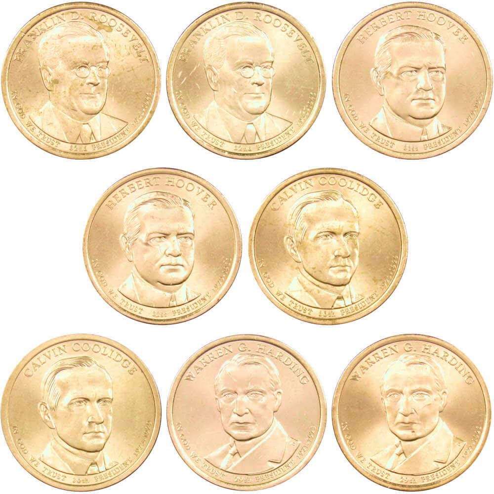 2014 Presidential Dollar 8 Coin Set Uncirculated Mint State