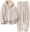 Flygo Girls Soft Fuzzy Pajama Pants Set for Warm Winter Comfort