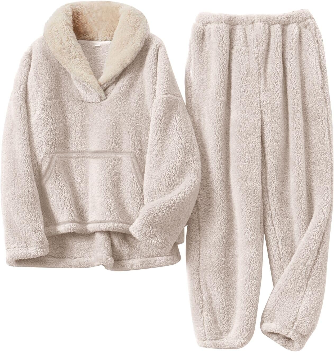 Flygo Girls Fuzzy Pants Set for Cozy Winter Days and Nights
