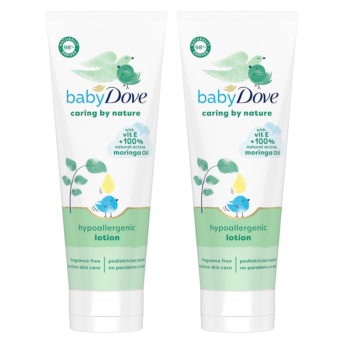 Baby Dove 2-Pack: Nourishing Lotion with Vitamin E & Moringa Oil