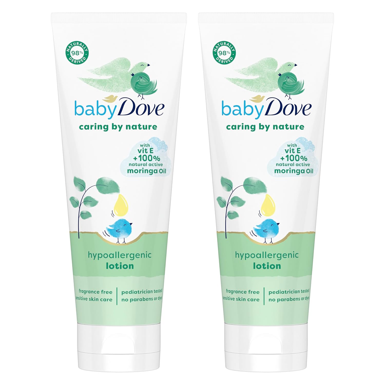 Baby Dove 2-Pack: Nourishing Lotion with Vitamin E & Moringa Oil