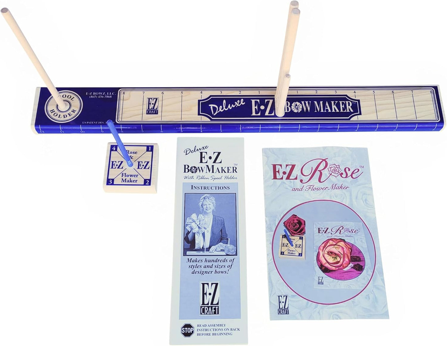 EZ Bow Maker with Flower Maker Attachment for Crafting Bows