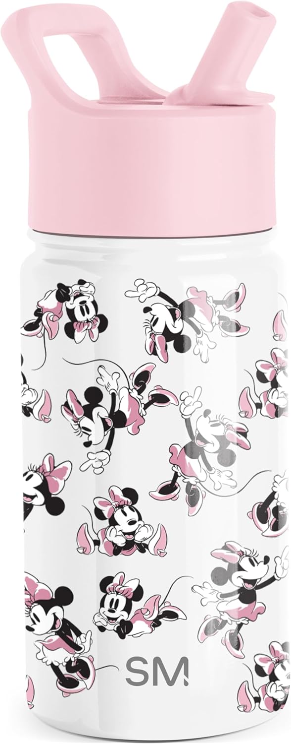 Disney Minnie Mouse 14oz Steel Water Bottle | Insulated Cup for Girls