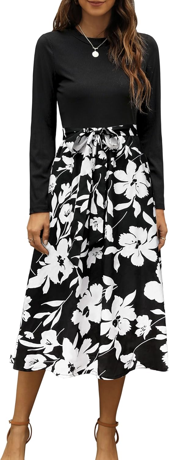 Zattcas Women Summer Dress Modest Midi for Work and Casual Wear