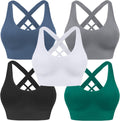 BLUELILY Sports Bras for Women High Impact Cross Back - Supportive
