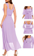 Women's Sequin Two Piece Formal Wedding Guest Dress - Shawl Set