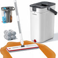 Mop and Bucket Set Flat Mop System with Separate Dirty and Clean Water