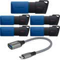 Kingston DataTraveler Exodia M 64GB USB 3.2 Flash Drive (5-Pack)