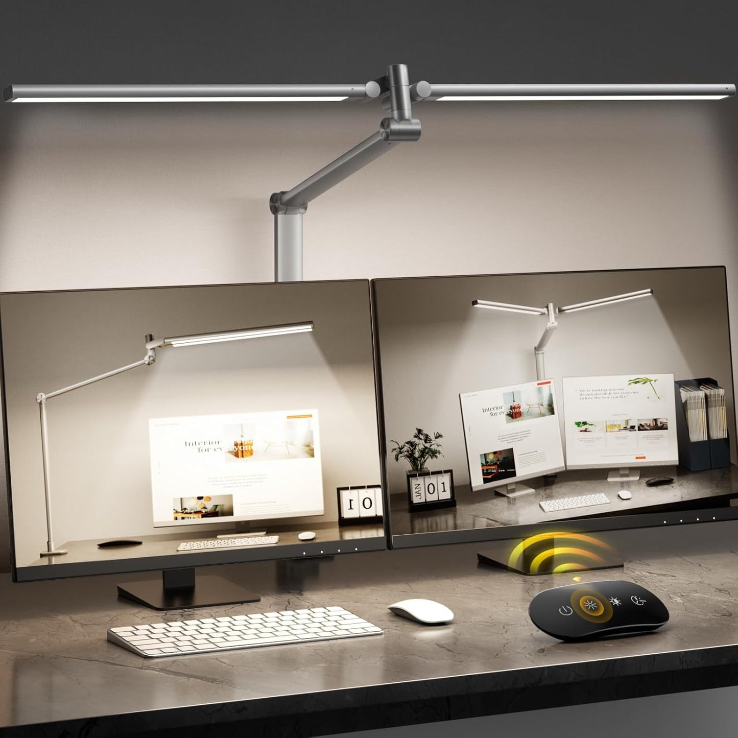 LED Desk Lamp for Home Office with Remote and Stepless Dimming