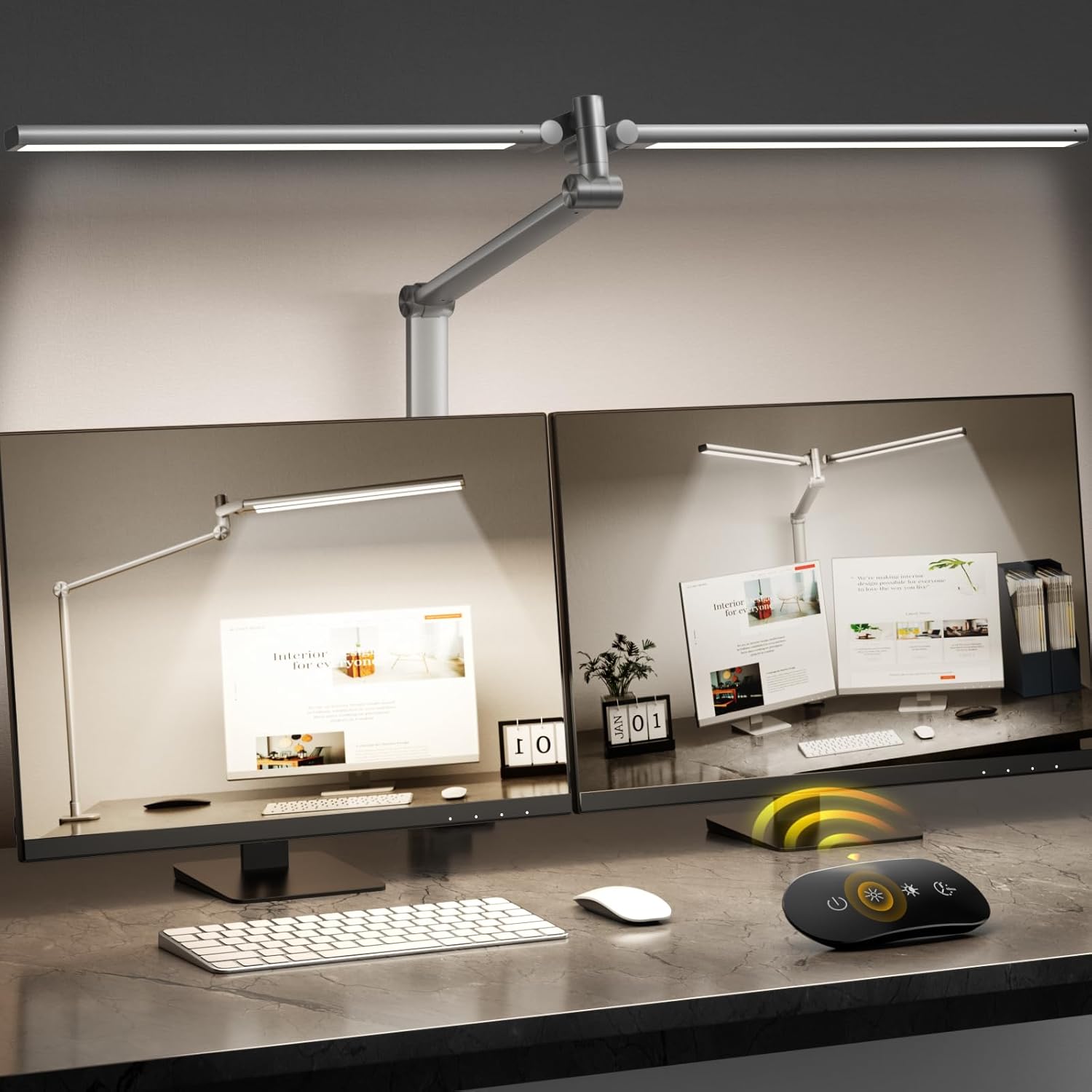 LED Desk Lamp for Home Office with Remote and Stepless Dimming