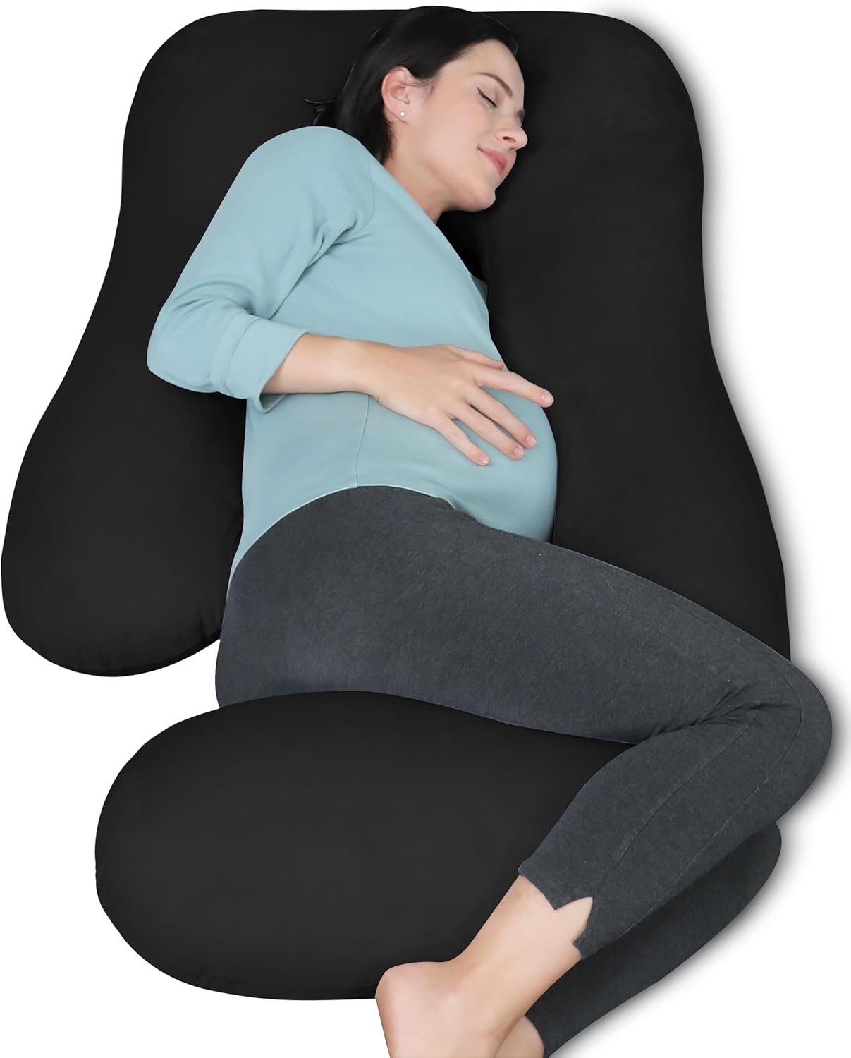 MOON PARK Pregnancy Pillow - U Shaped Full Body Support for Moms