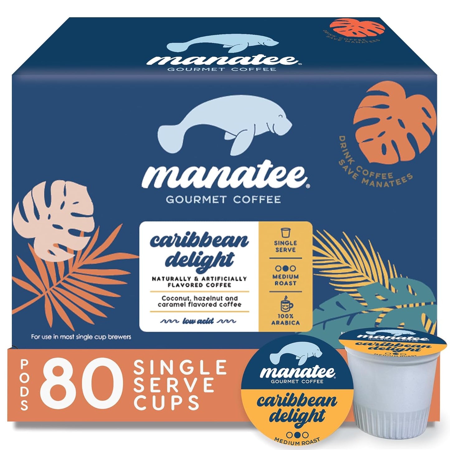 Manatee Gourmet Coffee Single Serve Pods for Keurig 2.0 K Cups