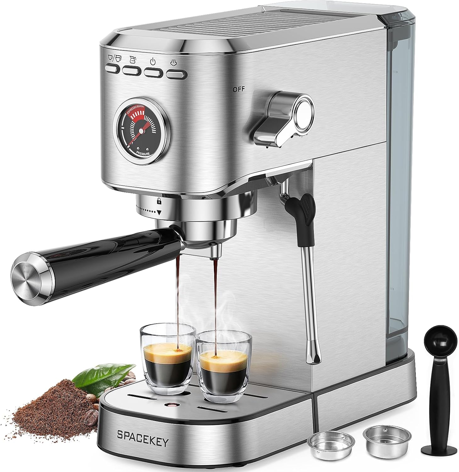 Spacekey 20 Bar Espresso Machine - Professional Milk Frother