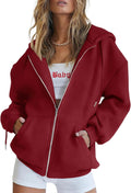 PRETTYGARDEN Women's Zip Up Y2K Hoodie Sweatshirt - Cozy Fleece Fit 20