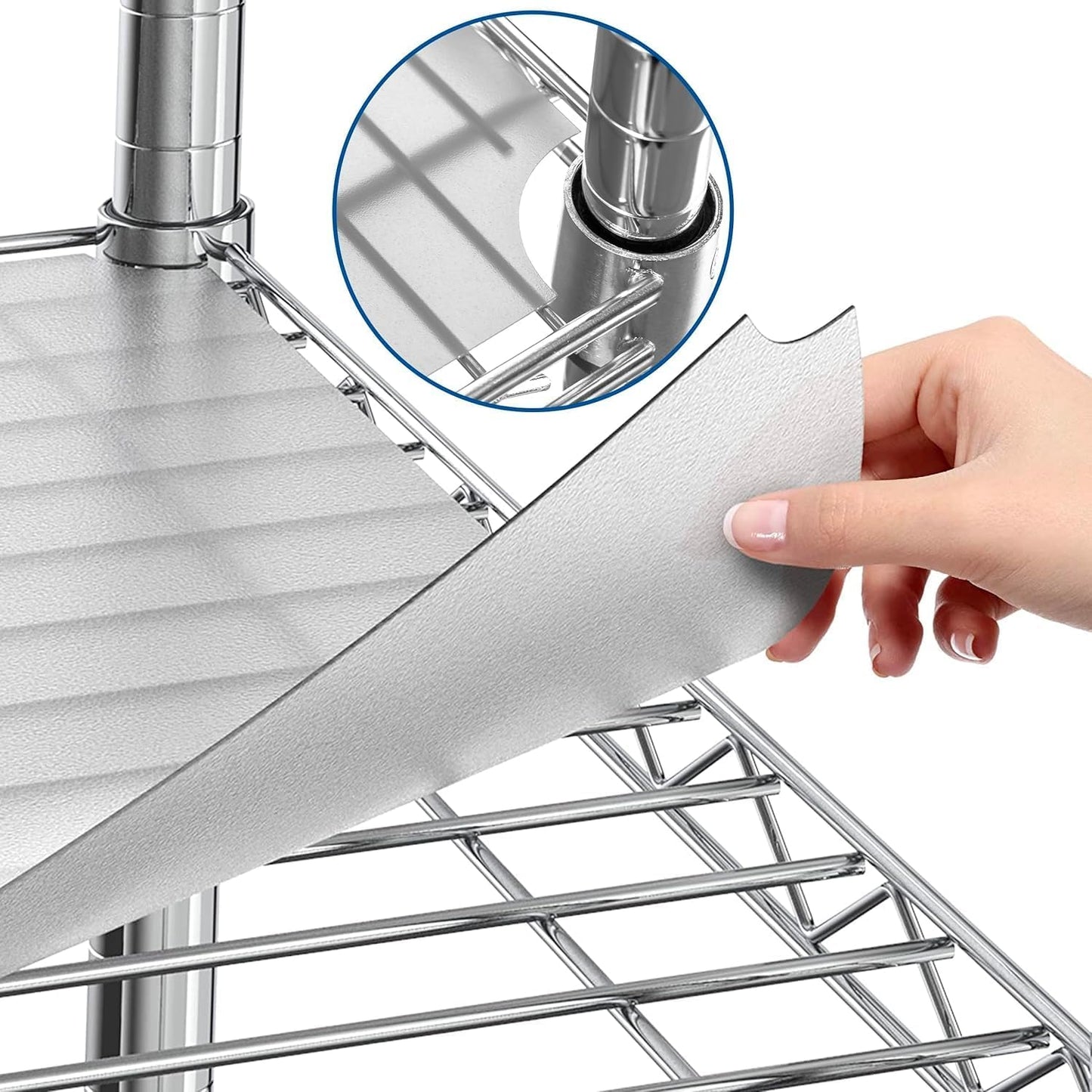 Shelf Liners for Wire Shelf System: Clear Plastic Mats Set
