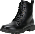 Vepose Womens Combat Ankle Boots Lace Up Short Booties - Comfortable
