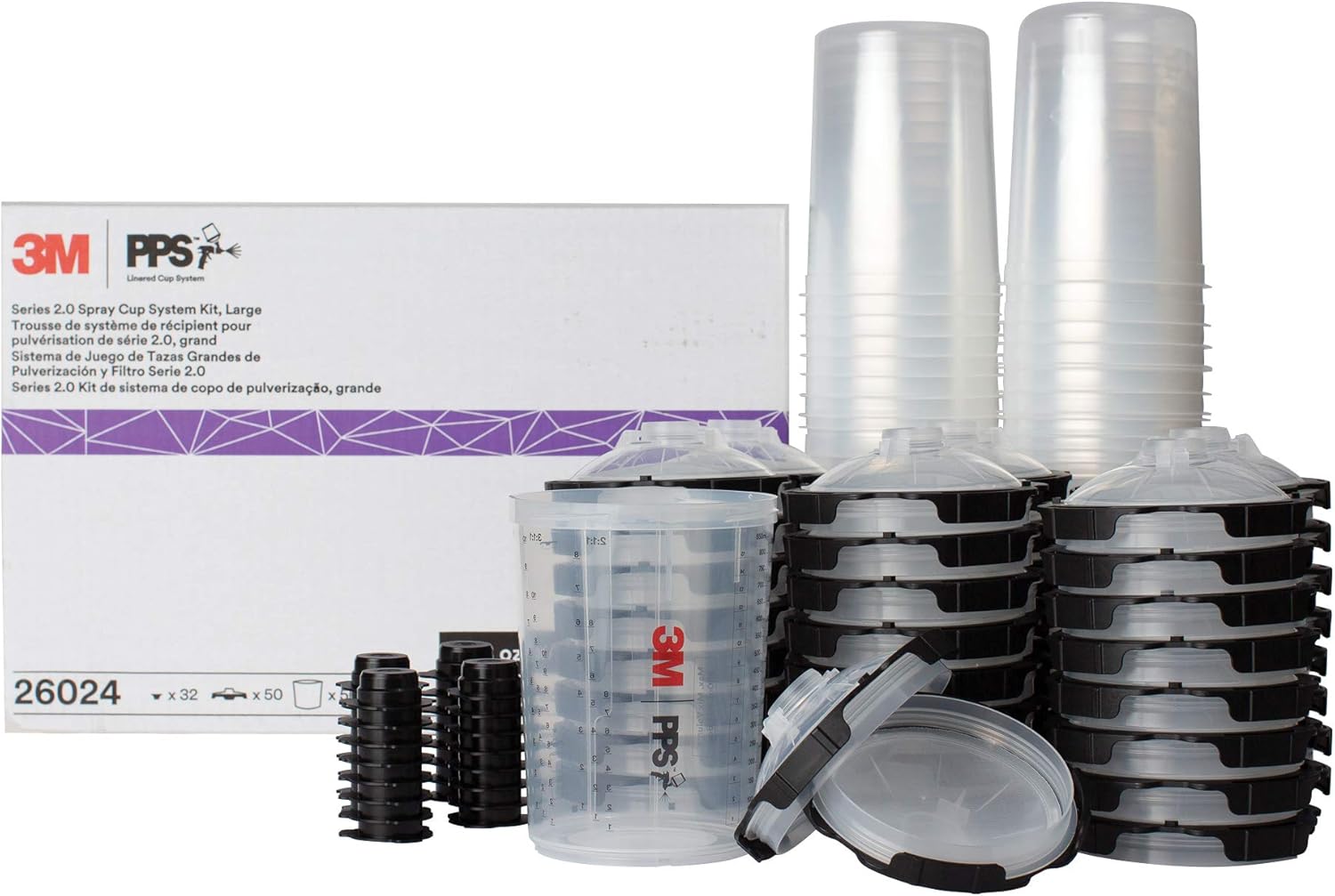3M PPS 2.0 Spray Gun Cup Kit for Versatile Painting Projects