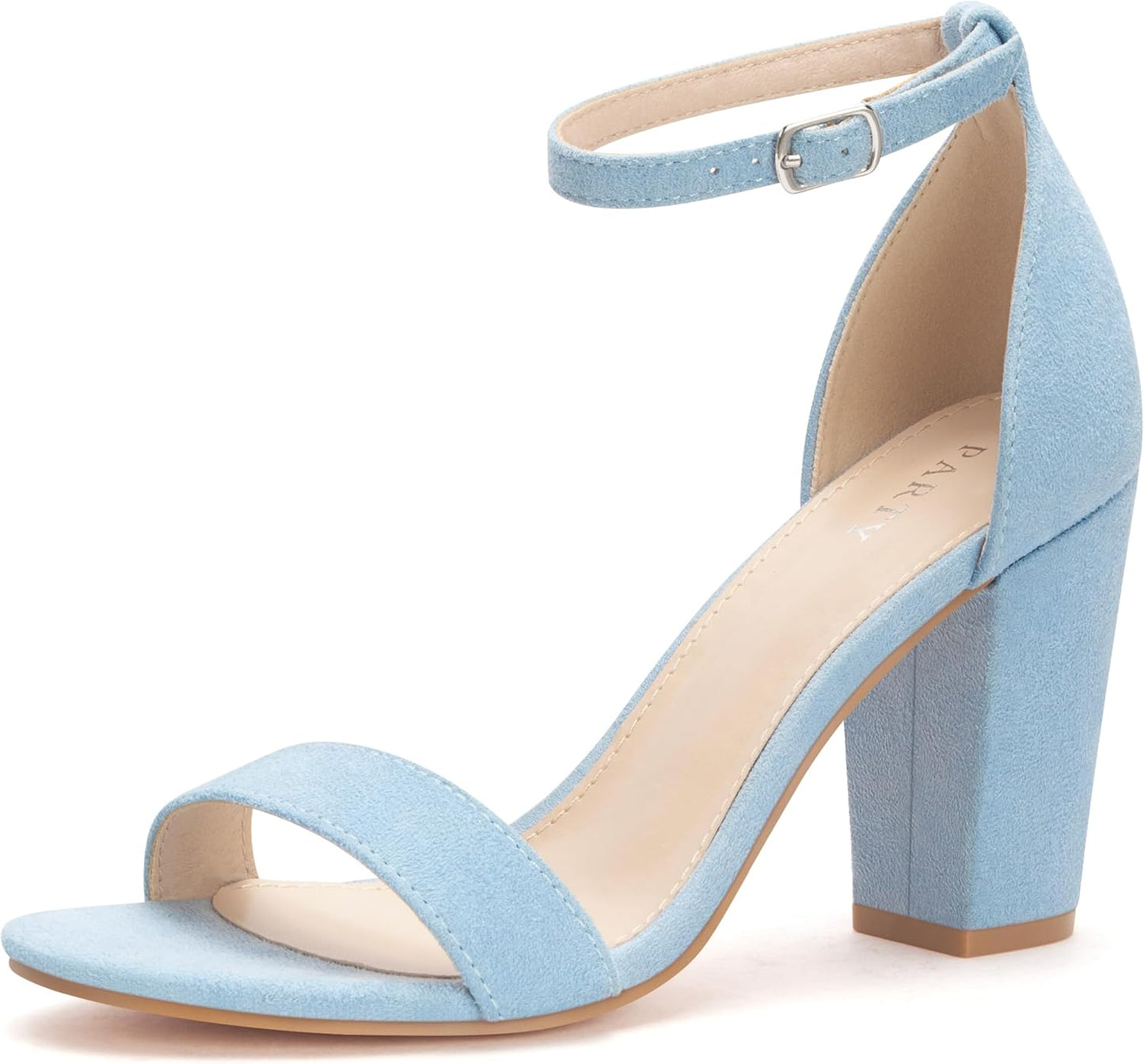 PARTY Women's Chunky Heels Open Toe Ankle Strap Sandals