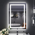 LED Bathroom Mirror 24x36 in Backlit + Front-lit - Dimmable, Anti-Fog