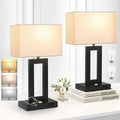 Set of 2 Table Lamps for Bedrooms - Touch Control 3-Color Temps