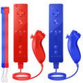 Wii Controller 2 Pack Wii Remote and Nunchuck - Holiday Colors