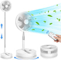 LIPETY Portable Foldable Rechargeable Oscillating Fan - Compact 9 in