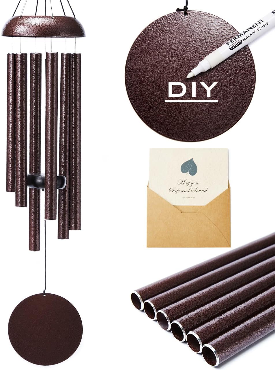 Wind Chimes for Outside - Deep Tone Soothing Melodic Tones