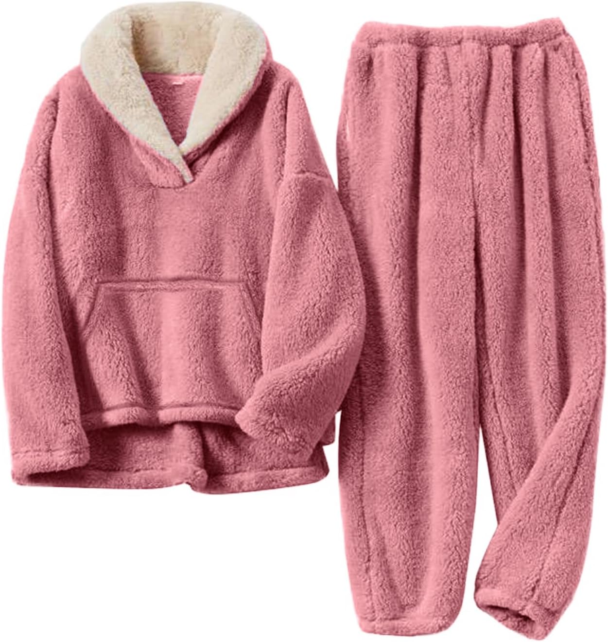 COZYPOIN Women's Fluffy Pajamas Set for Ultimate Comfort