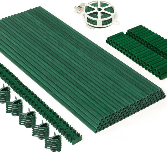 MAXPACE 249pcs Garden Stakes Kit for DIY Plant Support Needs