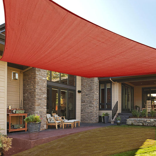LOVE STORY Custom Size Terra Red Sun Shade Sail for Outdoor Use