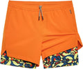 maamgic Mens Workout Shorts 2 in 1 Stretch 5ft Gym Shorts with Liner