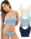 Livona 3 Pack Sports Bras for Women - Wireless Padded Comfort