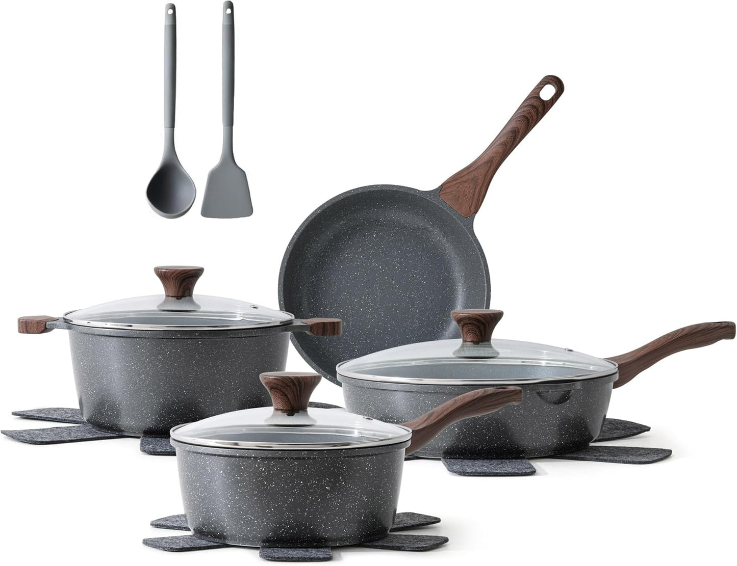 SENSARTE Nonstick Cookware Set 13-Piece for Healthy Cooking