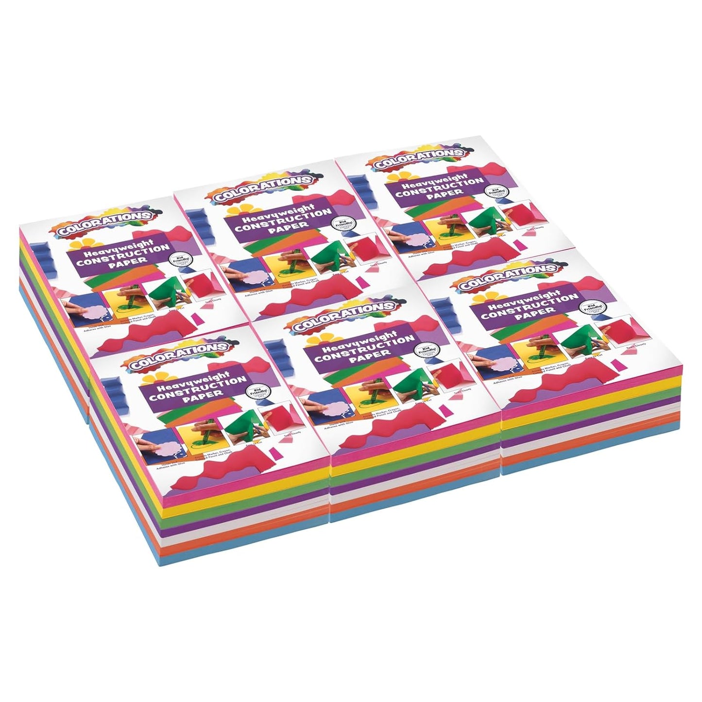 Colorations Construction Paper for Kids - 3600 Heavy-Duty Sheets